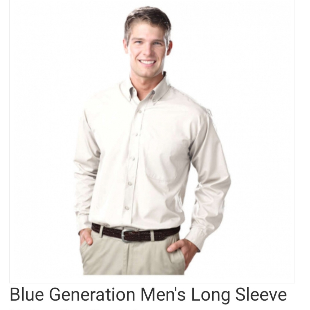 Men's white dress/ work shirt